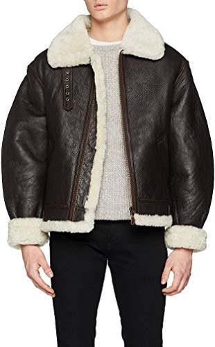 Mil-Tec Lederjacke B3 mit Lammfell