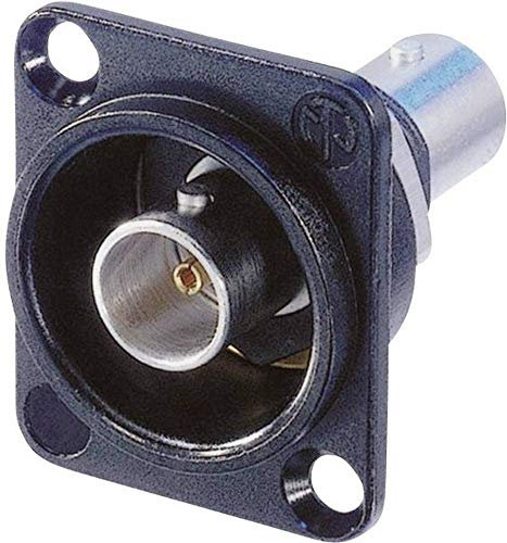 Neutrik Nbb75Dfib Spritzwand Isolierte bnc Jack, feedthrough in schwarz D Gehäuse