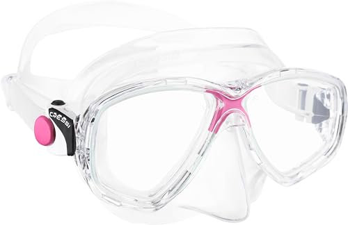 Cressi Marea Mask - Tauchen und Schnorcheln Maske, Klar/Rosa, Einheitsgröße, Unisex