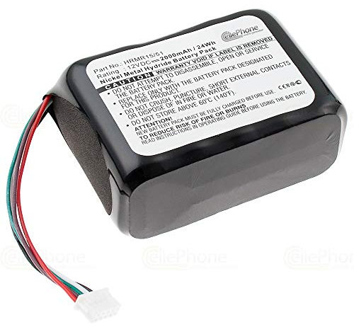 cellePhone Batterie Ni-MH Compatible avec Logitech Squeezebox Radio XR0001 X-R0001 (Remplacement pour HRMR15/51) - 2000mAh / 12V