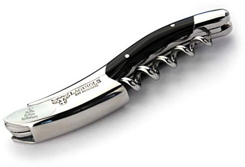 Laguiole en Aubrac Kellnermesser Büffelhorn Edelstahl glänzend SOM99BUI Sommelierbesteck