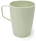 Harfield Grey Green Beakers Mugs (Pack of 4, 280ml) Lightweight Virtually Unbreakable Polycarbonate Plastic