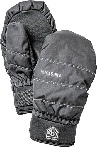 Hestra Ski-Fäustlinge für Kinder: Youth All Mountain wasserdichte C-Zone Primaloft Winter Kaltwetter-Handschuhe, Schwarz, 6