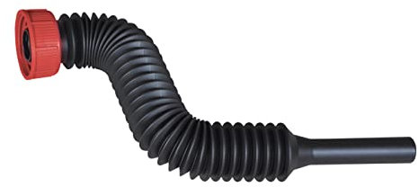 Wilai Ausgießer flexibel lang DIN 45, Schwarz oder Grau, HDPE, Flüssigtreibstoffbehälter, Diesel, 35 cm