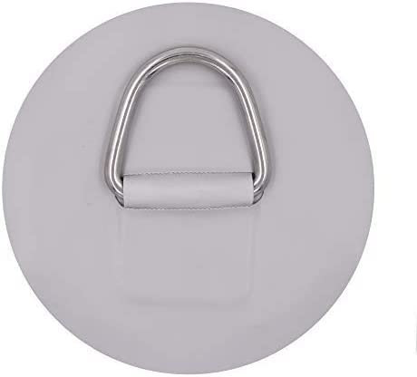YYST 1 x D-Ring-Pad aus Edelstahl für PVC-Schlauchboot, Floß, Schlauchboot, Kajak, SUP (L)