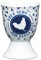 Kitchen Craft KCEGGTRADHEN Coquetier Traditionnel en Porcelaine Porcelaine, Bleu, 9 x 12 x 16 cm