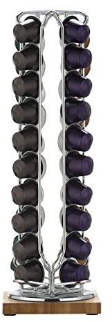 KitchenCraft Le Xpress-Nespresso Coffee Capsule Dispenser for 40 Capsules, Mixture of Several Materials, Silver, 40cm x 13cm