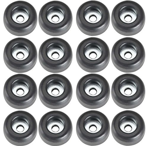Adam Hall Hardware 4900 M16 AH - 16er Set Gummifuß 25 x 11 mm schwarz im Beutel