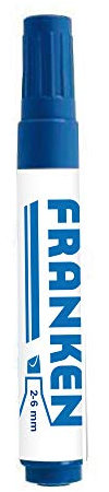 FRANKEN Flipchart Marker, 2-6 mm Keilspitze, 1 Stück, blau, Z2200 03