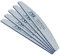 TNBL Nail File Professional Quality (80/80 Grit Half Moon Zebra) Pack of 5 for Manicure & Pedicure Shaping & Styling
