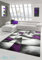 Teppich-Traum Designer Teppich Moderner Teppich Wohnzimmer Teppich Kurzflor Teppich mit Konturenschnitt Karo Muster Lila Grau Weiss Schwarz Größe 200 x 290 cm