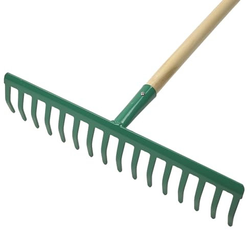 Rastrello 16 denti con manico in legno – Misura 395 mm - Papillon