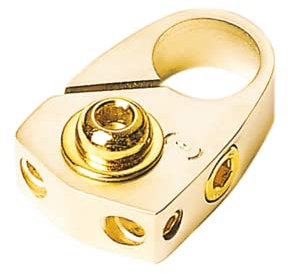 Batterie-Klemme 2 x 10 m incl. Schutzkappe minus Pol gold Edition