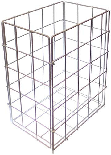 Sammelkorb Abfallkorb Korb Handtuch-Sammelkorb aus Drahtgeflecht Draht Metall weiß groß 41 x 25,5 x 63 cm Papierkorb