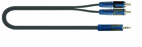 Roksolid Audiokabel mit 2 x Phono-Stecker auf 1 x 3,5 mm Stereo-Klinkenstecker, 5 m
