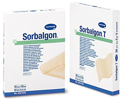Hartmann SORBALGON Pack 10 Pflaster 5 cm x 5 cm