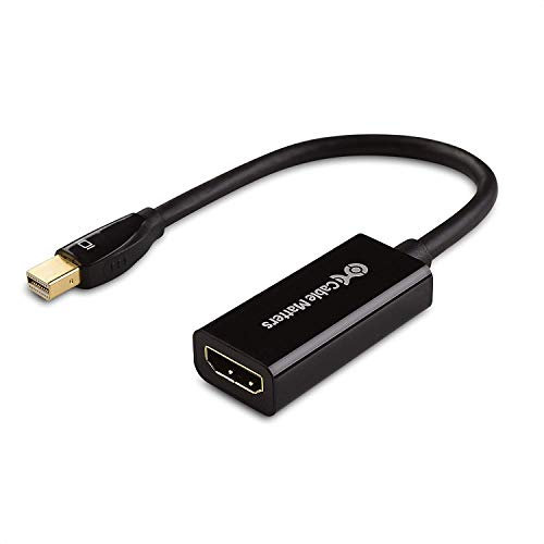 Cable Matters 4K Mini DisplayPort to HDMI 4K Adapter (Mini DP to HDMI Adapter) in Black - Thunderbolt | Thunderbolt 2 Port Compatible