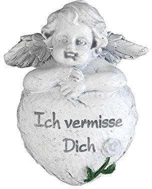 Decoline Grabschmuck Engel und Herz mit Inschrift 10cm