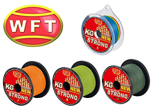 WFT KG Strong 600m 0,22mm 32kg, geflochtene Schnur, Meeresschnur, Angelschnur, Geflechtschnur, Farbe:Gelb