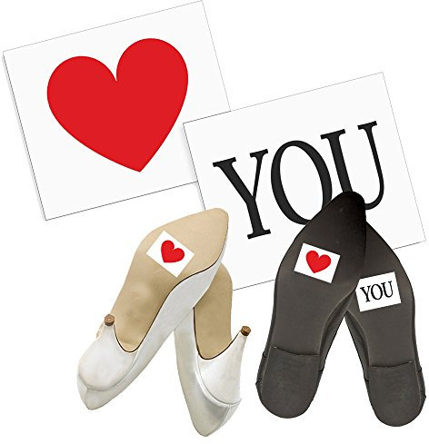 Schuhaufkleber Love You Hochzeit Deko Sticker Aufkleber