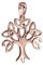 Materia Lebensbaum Kettenanhänger Rosegold - Keltischer Anhänger Silber 925 Damen KA-303-ohne Halskette