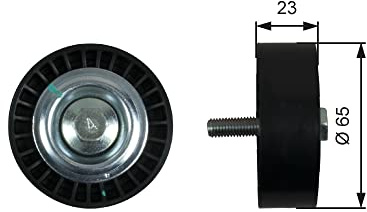 GATES T36622 Umlenk- / Führungsrolle Keilrippenriemen Kompatibel mit FIAT 500 312 55225535 7803-21622 780321622