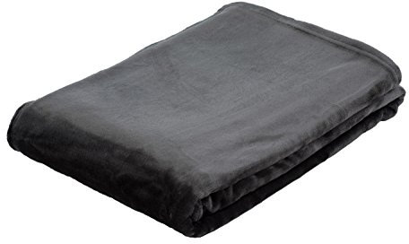 Gözze - Wohn- und Kuscheldecke, Memphis, Hohes Stoffgewicht 300 g/m², 150 x 200 cm - Anthrazit