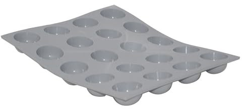 De Buyer, MOLDE SILICONA ELASTOMOULE-MINI-MEDIA ESFERA-30X20CM-20 PASTELES-Ø3CM--1850.21