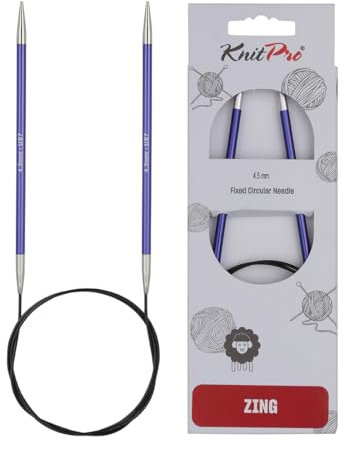 KnitPro International Rundstricknadel ZING 4,50 mm iolit 150 cm, Blau