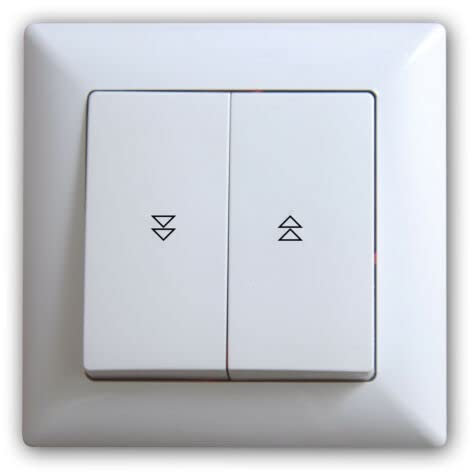 Gunsan Visage Bouton de volet roulant encastré Blanc