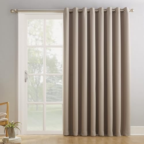 Sun Zero Easton Extra-Wide Blackout Grommet Sliding Patio Door Curtain Panel