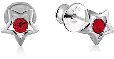 butterfly Mädchen Ohrringe Stecker Sterling-Silber 925 Stern. Eco-Verpackung Kommunion Geschenk