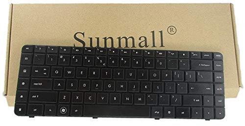 SUNMALL Teclado de repuesto con cable de cinta compatible con HP Compaq Presario CQ62 G62 G56 CQ56 Series compatible con número de pieza 595199-001 613386-001 6098 Cq56-100 G56-100 G62-340US Layout