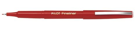Pilot Set of 12 Fineliners Extra Fine Red Ink and Barrel