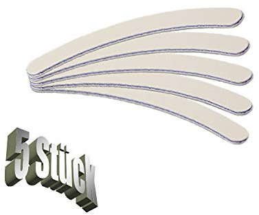 STAR Profi Nagelfeile Bananen Set WEISS 180/100-5 Stück