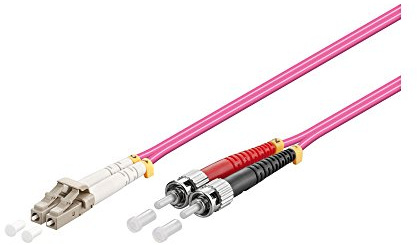 Kabelmeister® Patchkabel LWL Duplex OM4 (Multimode, 50/125) LC/ST, 5m