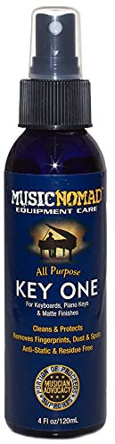 MusicNomad MN131 All Purpose Key One Cleaner, for Keyboards, MIDI Keyboard Controllers, Keys, Digital Pianos & Matte Pianos, 4 oz