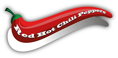 Pepper Red Hot Chili Peppers Slogan Hochwertigen Auto-Autoaufkleber 15 x 8 cm