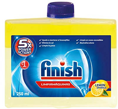 Finish Dishwasher Machine Cleaner Lemon Sparkle (250ml) - Deep Cleans to Prolong Dishwasher Life, 5 Times Power Action