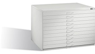Stahl-Schubladenschrank Serie 7100_7200 als Flachablageschrank