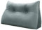 VERCART Rückenkissen Bett Rückenlehne Keilkissen Kopfteil Gepolstert Lesekissen Wandkissen Lendenkissen für Couch, Groß Sofakissen Kopfkissen, Stützkissen, Nackenkissen Samt Bezug Grau 80cm