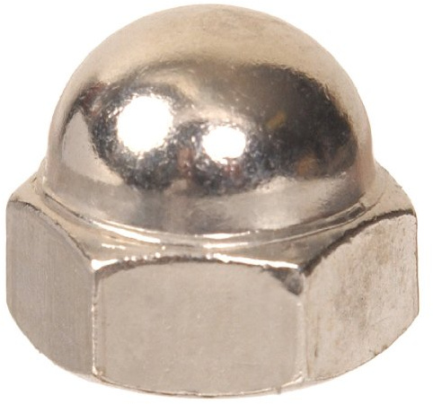 Hillman Nickel-Plated Steel Domed Acorn Cap Nuts 1/2-13 Coarse Thread