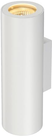 SLV ENOLA B | Wandleuchte, Wandbeleuchtung, Aufbauleuchte | QPAR51, rund, up/down, weiß, max. 50 W, inkl. Zierring weiß, Ø 6,8 cm