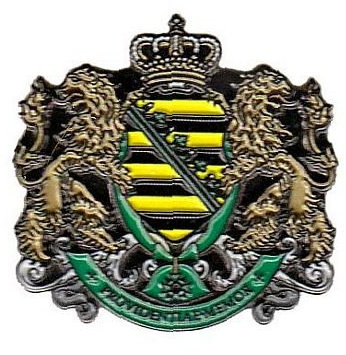 FahnenMax® Pin Anstecker Königreich Sachsen Wappen