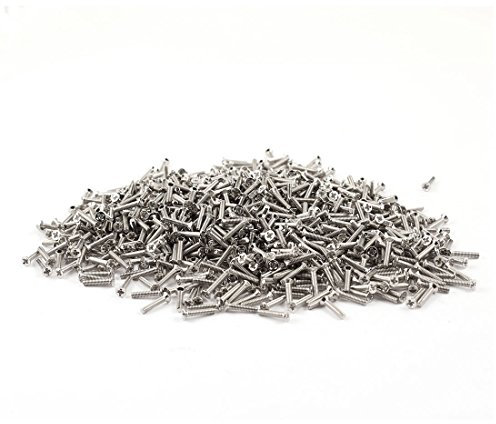 sourcingmap 1000pcs Vis Tête Fraisée Cruciforme Tête Plate Boulon Acier Inox M2 x 10mm