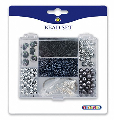Playbox PBX2471139 2471139 Bead Mix in Rectangle Box, Color-Black