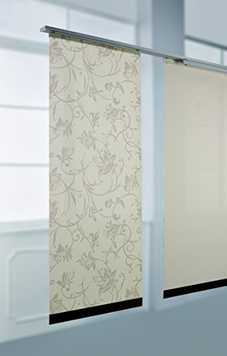 Liedeco Flächenvorhang, Schiebevorhang Natur | 60 x 245 cm | Dekor, Uni - Beige (Dekor Beige)