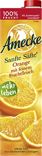 Amecke Sanfte Säfte Orange mit Fruchtfl 100 Prozent Saft, 6er Pack (6 x 1 l)