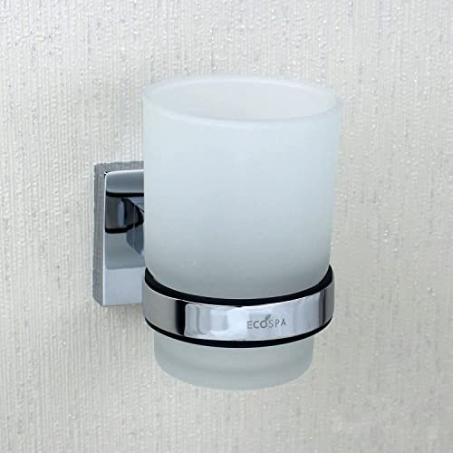 Wall Mounted Drinking Glass Tumbler/Toothbrush Holder in Polished Chrome