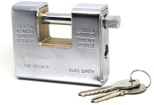 Maurer 3100195 quadratisch für Jalousie Schlachtschiff Vorhängeschloss, 90 mm